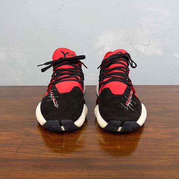 Y-3 Adidas Yohji Yamamoto BYW BBall Black Red White Sneakers BC0338 Men's 10.5 - Picture 3 of 8